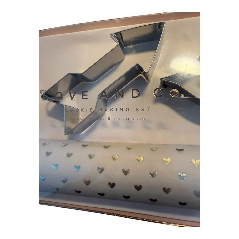 NEW West Emory Love Cookie Cutter Set Heart Arrow Lips‎ Valentine's Day 4pc